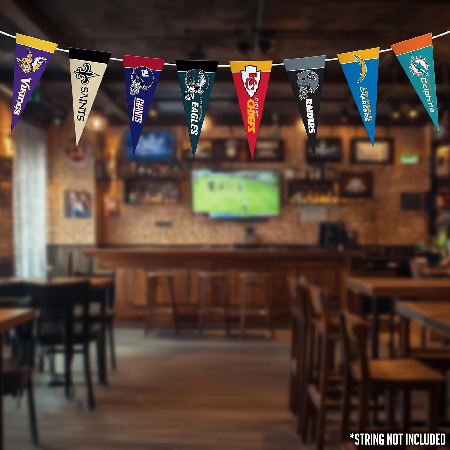 Rico Industries NFL Complete Felt Mini Pennant Set – All 32 Teams (4" x 9")