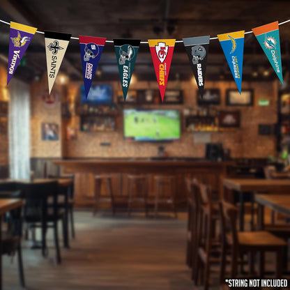 Rico Industries NFL Complete Felt Mini Pennant Set – All 32 Teams (4" x 9")