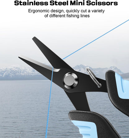 Sidomma Pro Fishing Gear and Equipment Tools Accessories Kit with Fishing Pliers Fillet Knife Scissors Fish Lip Gripper Fish Ruler Fishing Gifts for Men...