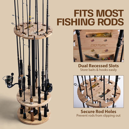 Goture Round Fishing Rod Holders Floor Stand
