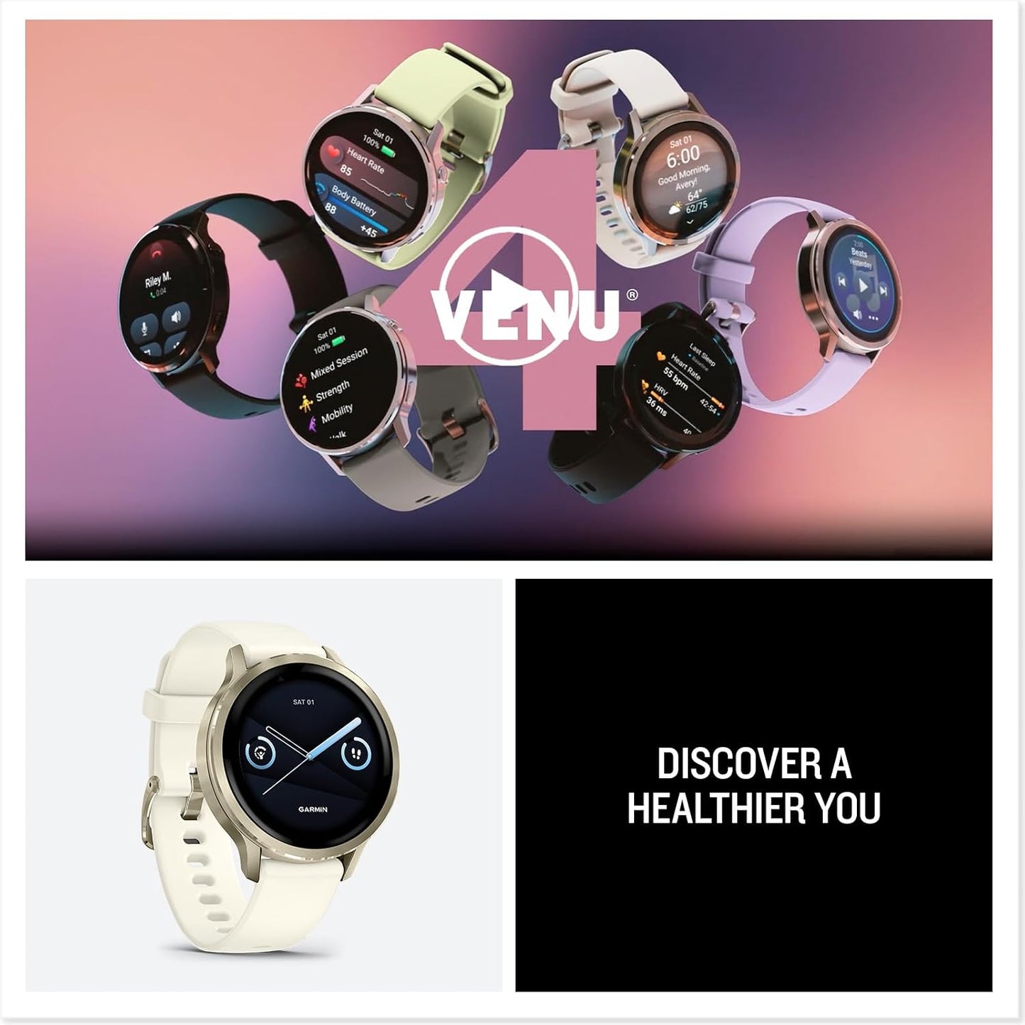 Garmin Venu® 4, 41mm, Advanced Health and Fitness GPS Smartwatch
