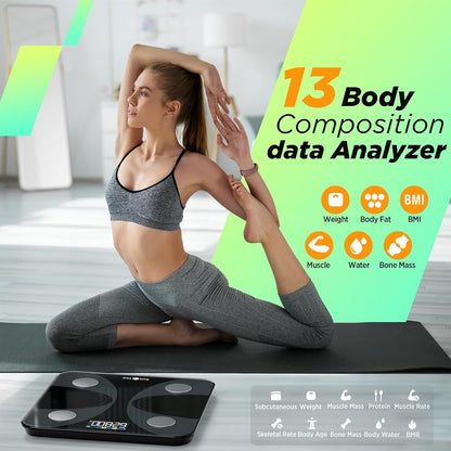 RunStar Smart Scale for Body Weight and Fat Percentage, High Accuracy Digital Bathroom Scale