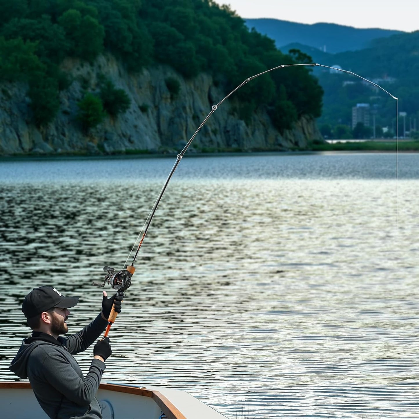 Baitcasting Rod and Reel Combo — Cork Grip Casting Rod & Baitcaster Set