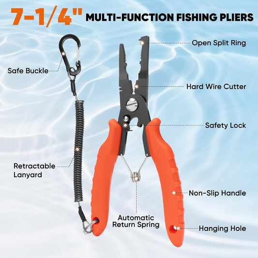 SHALL Fishing Tool Kit, Corrosion Resistant Fishing Gear and Equipment