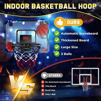 EagleStone Indoor Basketball Hoop – Electronic Scoring & Foldable Dunk Rim