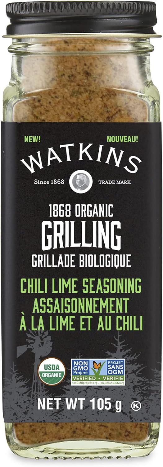 Watkins Organic Chili Lime Grilling Seasoning – Non-GMO, Kosher (105g)