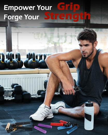 Hozzen Grip Strength Trainer, 6 Pack Grip Strength Trainer Set