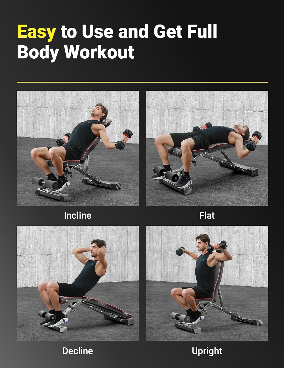 YOLEO Adjustable Weight Bench