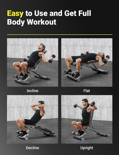 YOLEO Adjustable Weight Bench