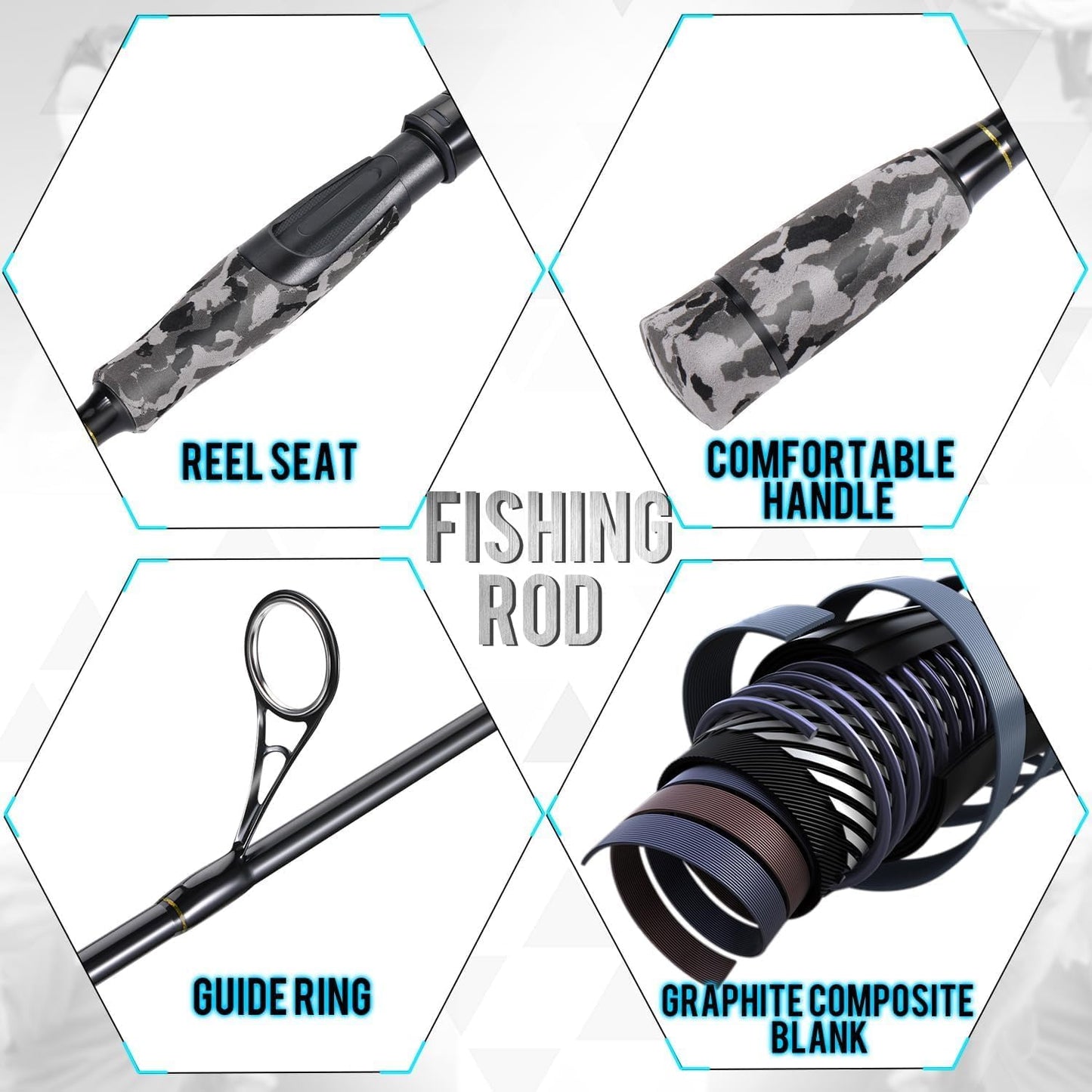 Sougayilang Fishing Rod and Reel Combo — Spinning Rod & Reel Set