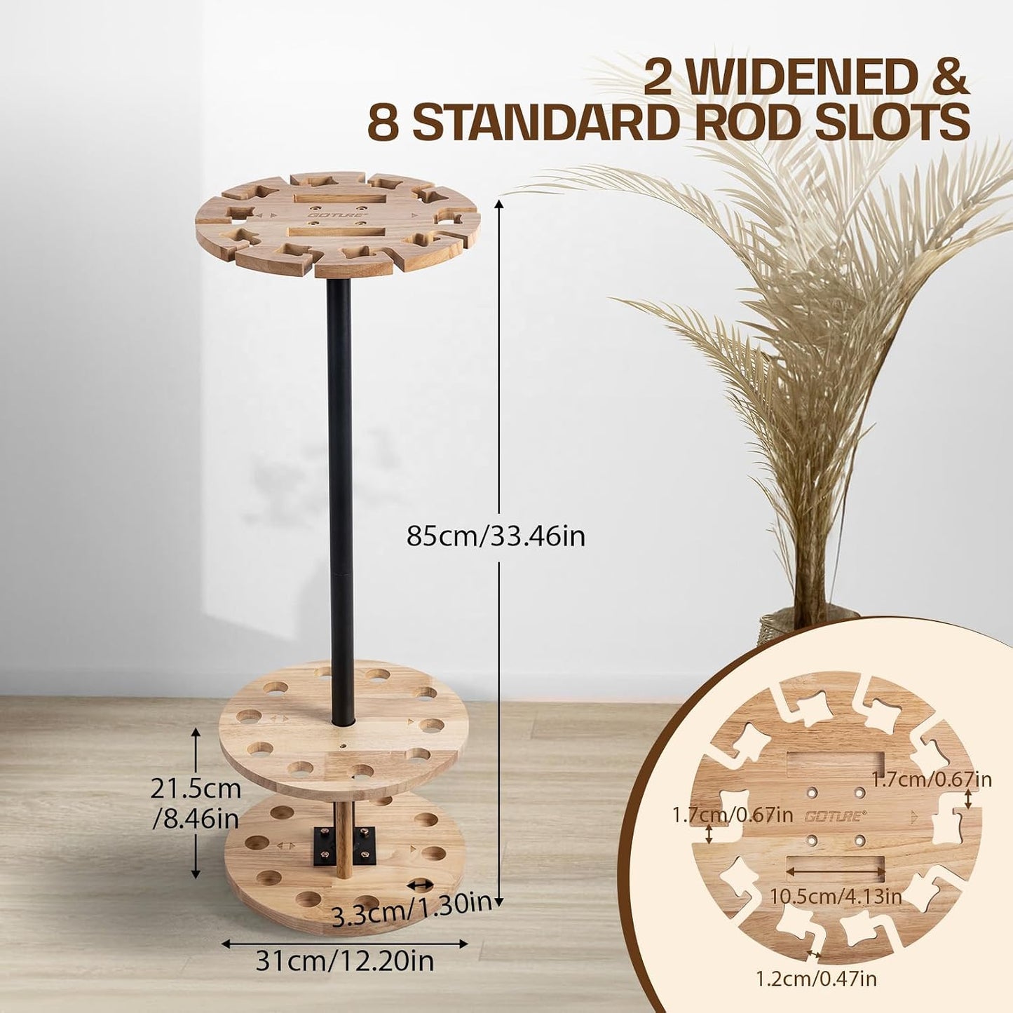 Goture Round Fishing Rod Holders Floor Stand