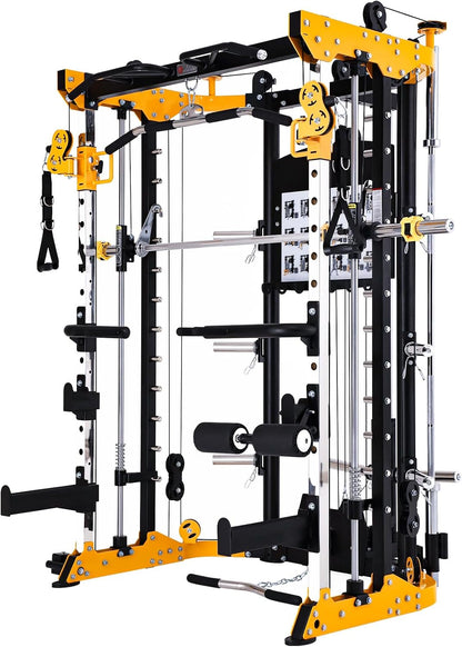 Altas Strength 3059 Smith Machine Home Gym with 1000 lb Capacity and Cables