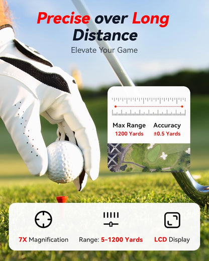 REDTIGER 1200 Yards Golf Range Finder with Slope