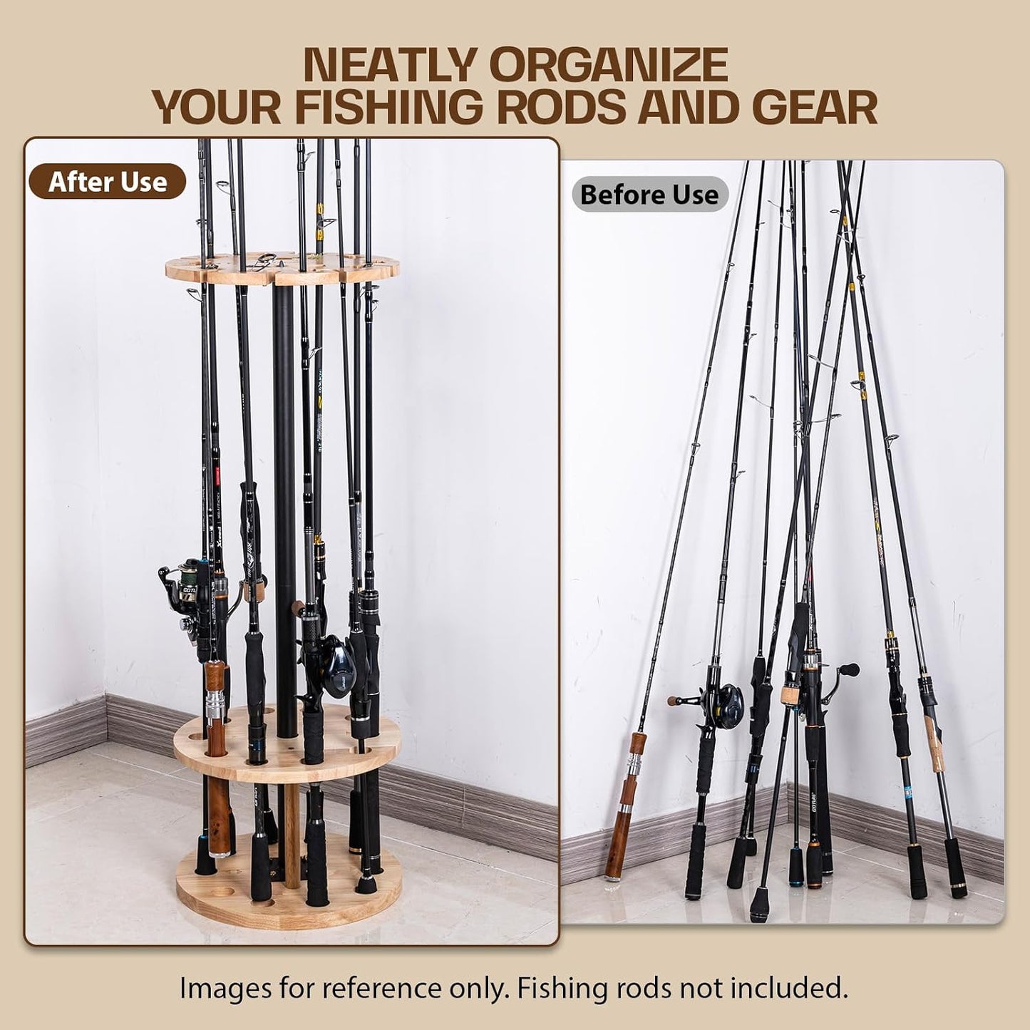 Goture Round Fishing Rod Holders Floor Stand