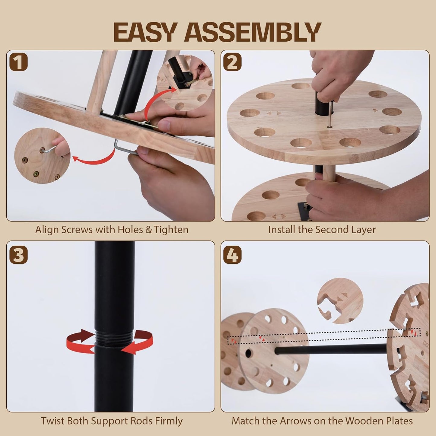 Goture Round Fishing Rod Holders Floor Stand