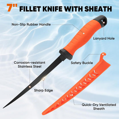 SHALL Fishing Tool Kit, Corrosion Resistant Fishing Gear and Equipment