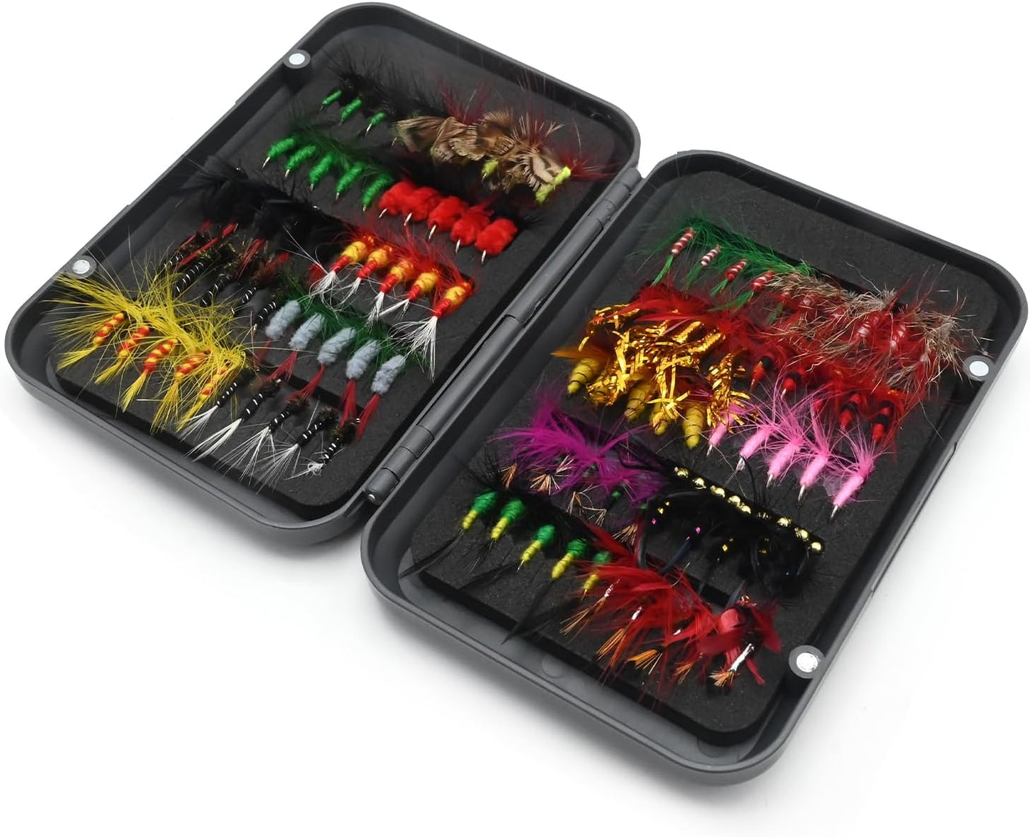 100PCS 20 Colors Fly Fishing Flies Kit