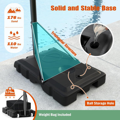 Giantex Basketball Hoop Outdoor - 7.4-10 FT