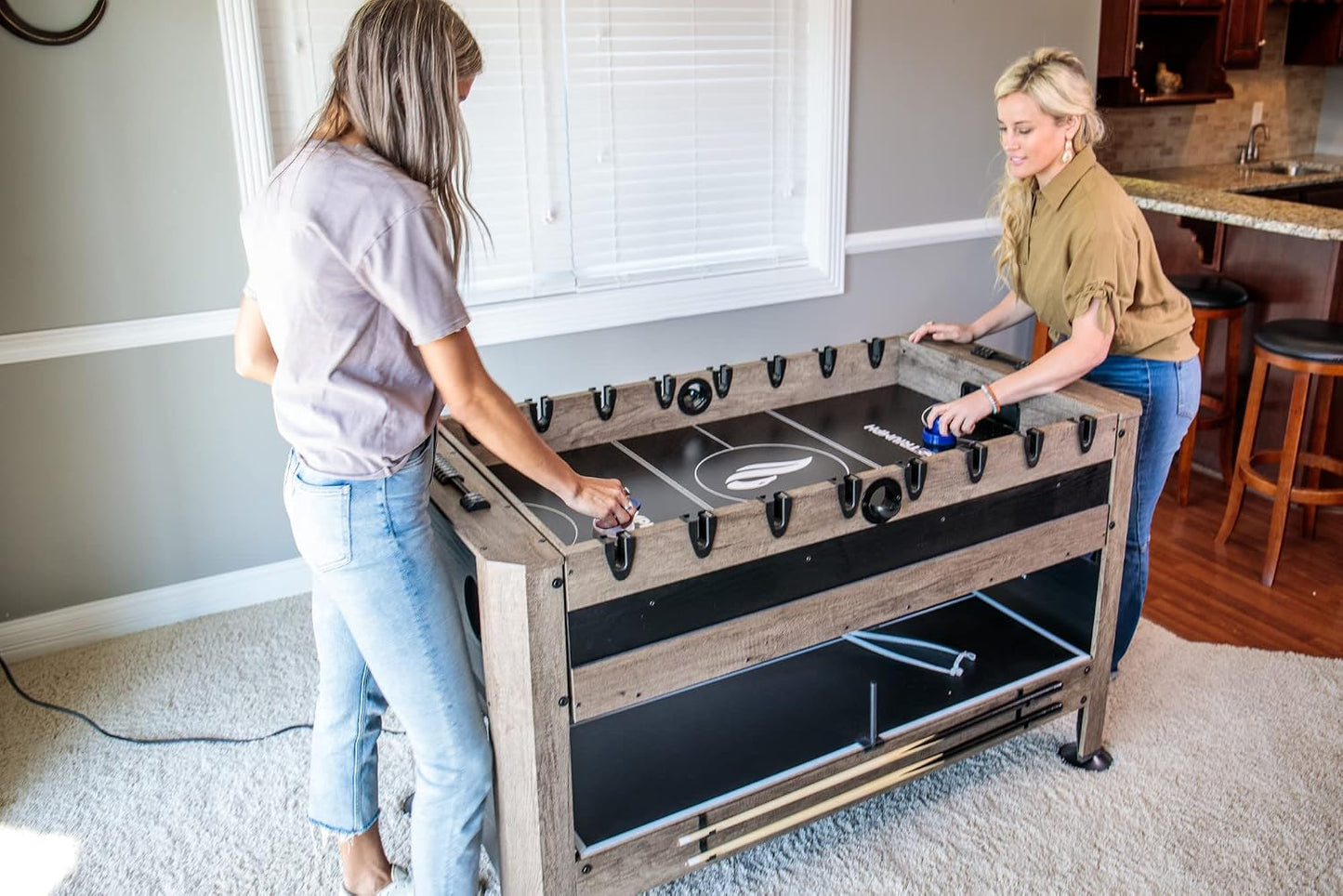 56” 4-in-1 Swivel Multi-Game Table