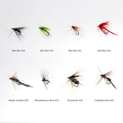 BASSDASH Fly Fishing Flies Kit Fly Assortment Trout Bass Fishing with Fly Box