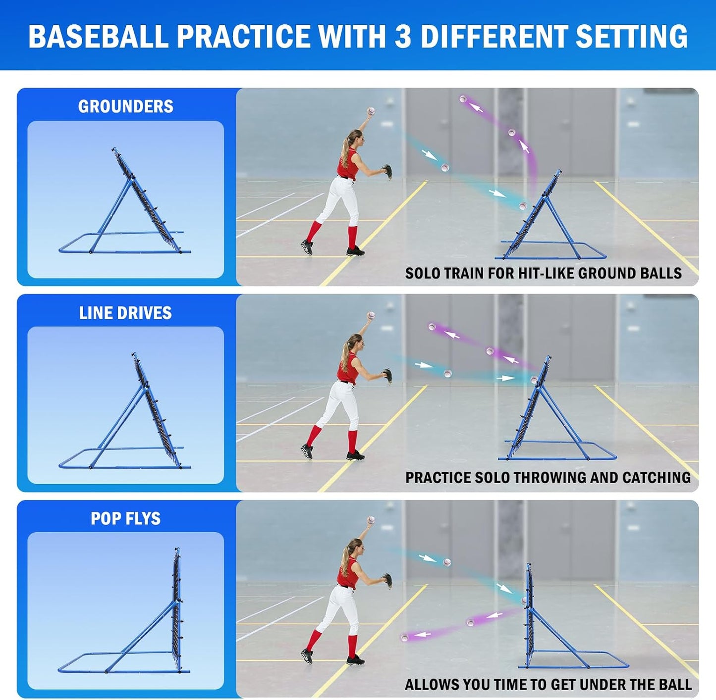Winthai Multi-Sport Rebounder Net – Soccer, Baseball & Volleyball Training