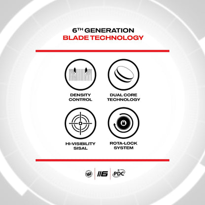 WINMAU Darts Blade 6 Dual Core Professional Dartboard with Official Tournament Specifications