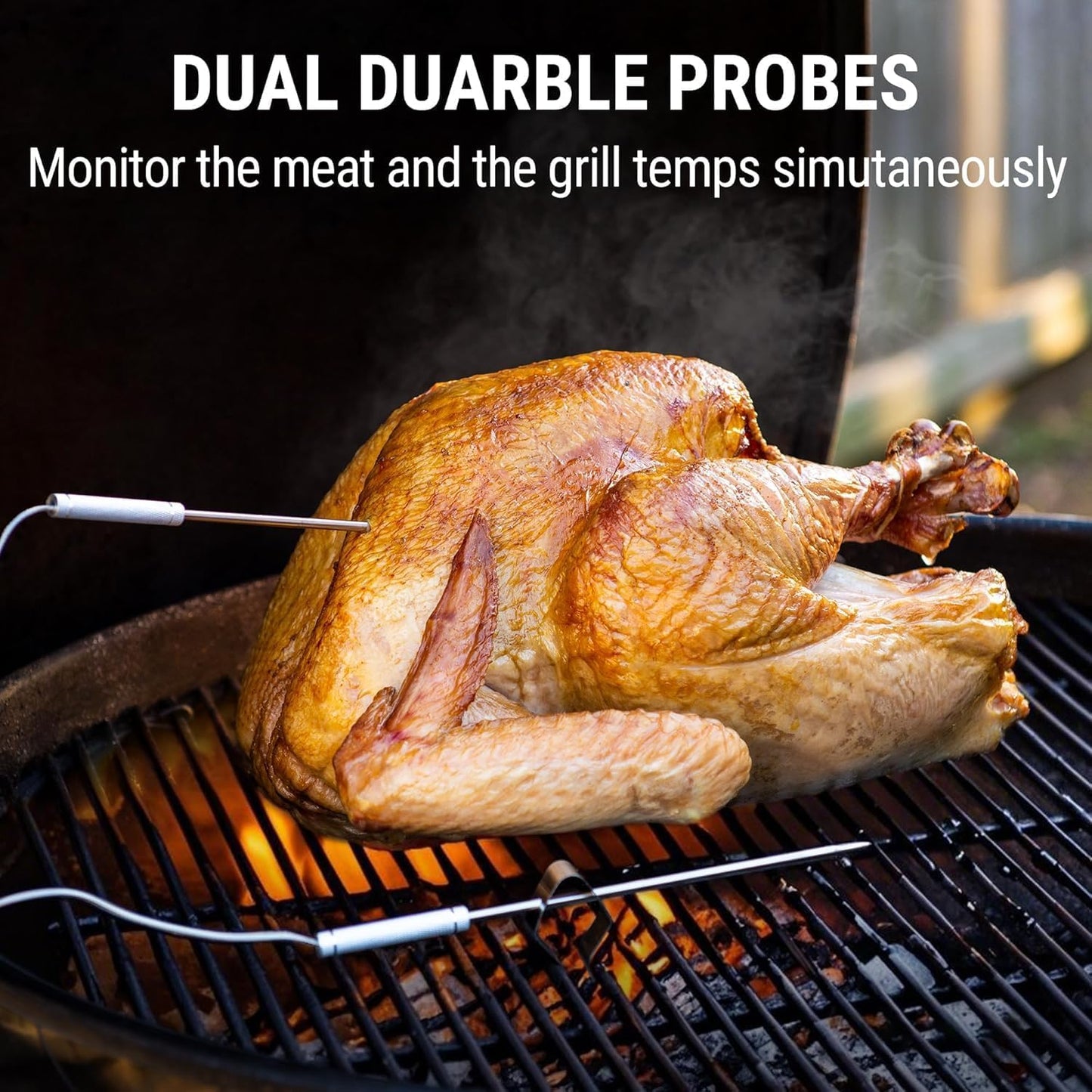 TempPro TP20 500FT Wireless Meat Thermometer with Dual Meat Probe