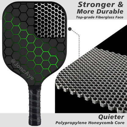 JoncAye Pickleball Paddles Set of 4 or 2 Fiberglass Rackets USAPA Approved