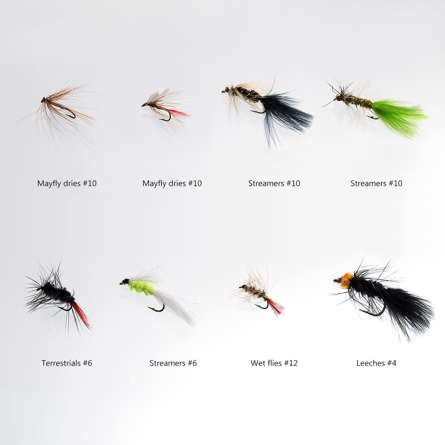BASSDASH Fly Fishing Flies Kit Fly Assortment Trout Bass Fishing with Fly Box