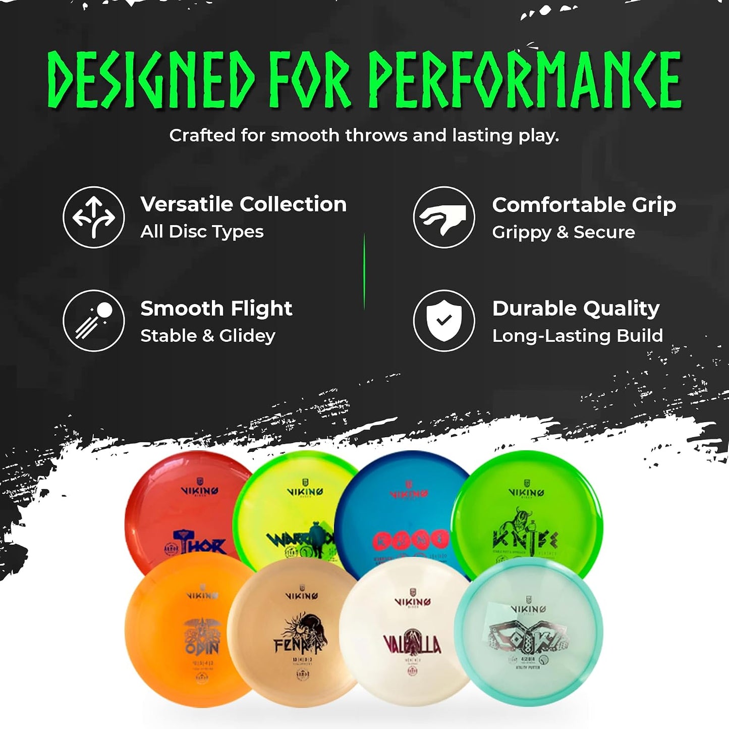 Viking Discs Competition Disc Golf Set - 8 Disc Golf Discs for Any Distance