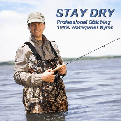 Night Cat Fishing Waders for Men Women Waterproof Hunting Chest Wader with Bootfoot Belt Breathable Lightweight