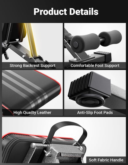 YOLEO Adjustable Weight Bench