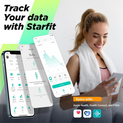 RunStar Smart Scale for Body Weight and Fat Percentage, High Accuracy Digital Bathroom Scale