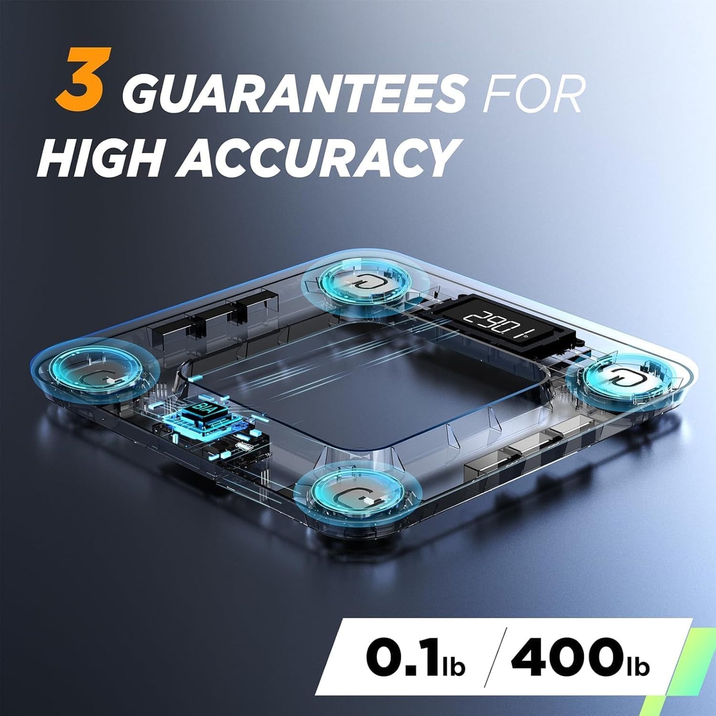 RunStar Smart Scale for Body Weight and Fat Percentage, High Accuracy Digital Bathroom Scale
