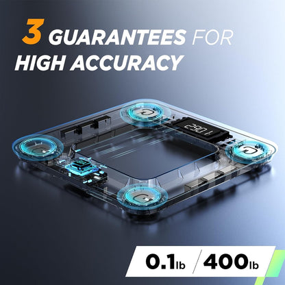 RunStar Smart Scale for Body Weight and Fat Percentage, High Accuracy Digital Bathroom Scale