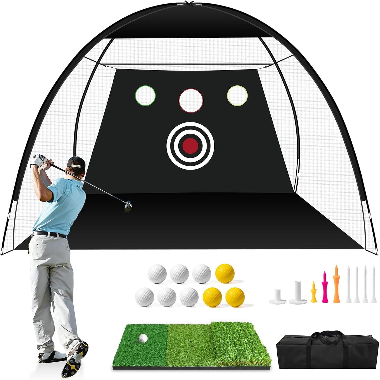 Golf Net, 10x7FT Durable Large Golf Practice Net