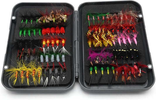 100PCS 20 Colors Fly Fishing Flies Kit