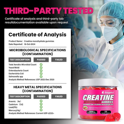 Creatine Monohydrate Gummies 5000mg for Men & Women