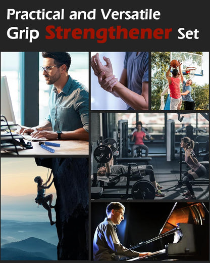 Hozzen Grip Strength Trainer, 6 Pack Grip Strength Trainer Set