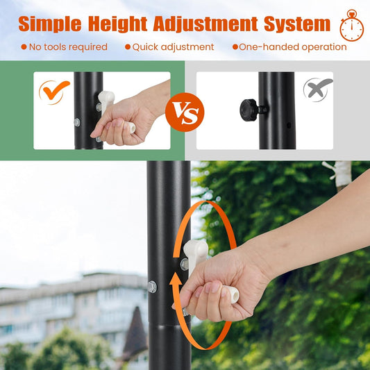 Giantex Basketball Hoop Outdoor - 7.4-10 FT