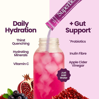 Blume SuperBelly Acai Pomegranate, Gut Health + Hydration, 15 sachets