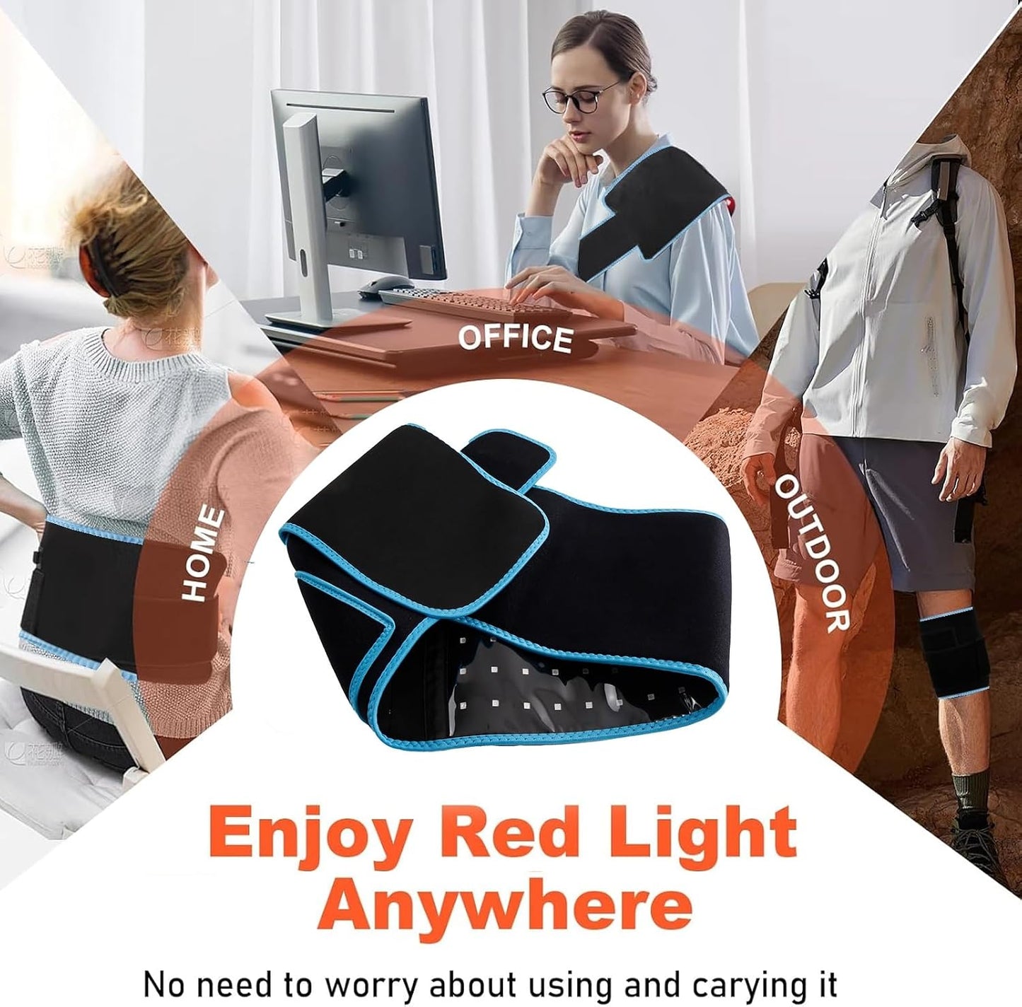 Red Light Belt, 660nm & 850nm, Near Infrared Red Lamp Wrap