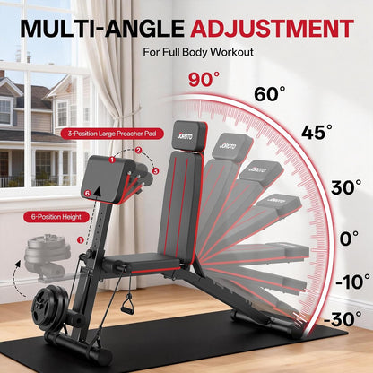 JOROTO Adjustable Weight Bench