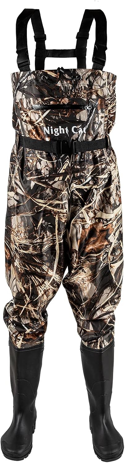 Night Cat Fishing Waders for Men Women Waterproof Hunting Chest Wader with Bootfoot Belt Breathable Lightweight