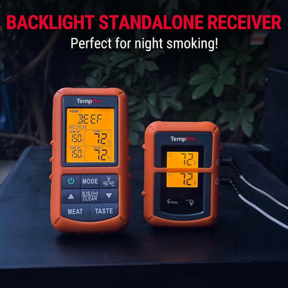 TempPro TP20 500FT Wireless Meat Thermometer with Dual Meat Probe