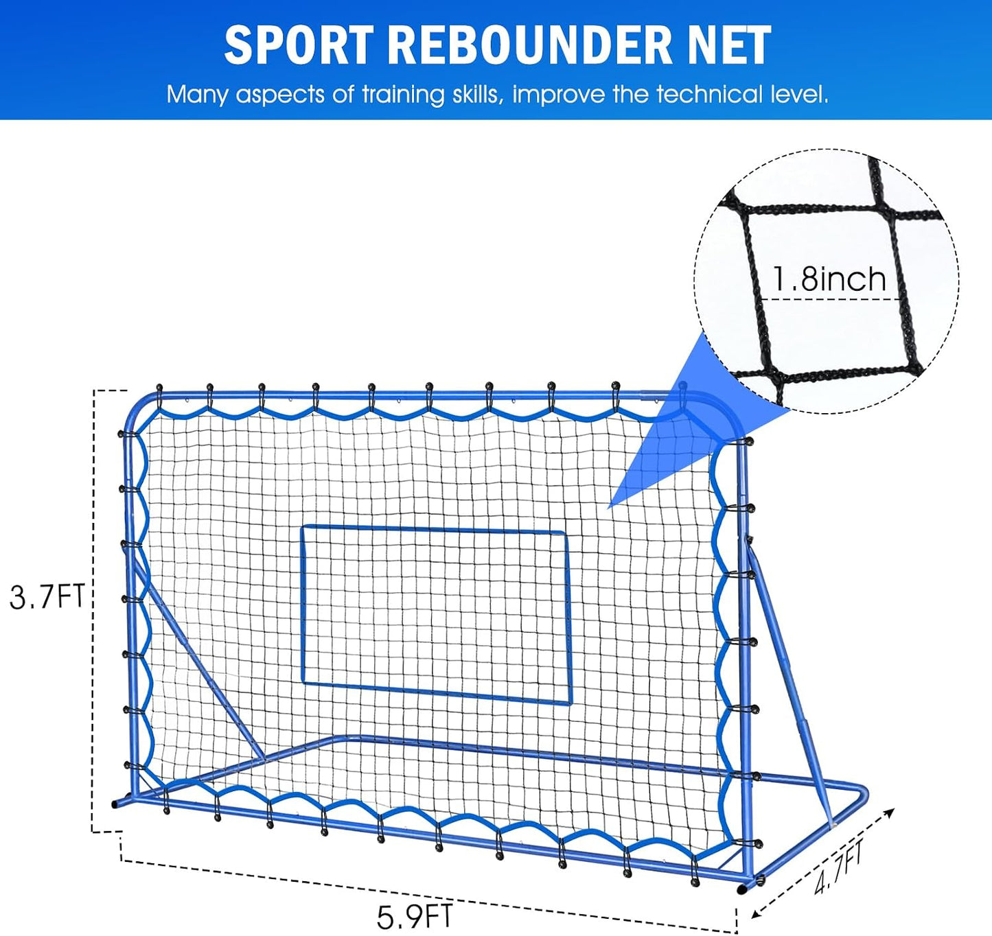 Winthai Multi-Sport Rebounder Net – Soccer, Baseball & Volleyball Training