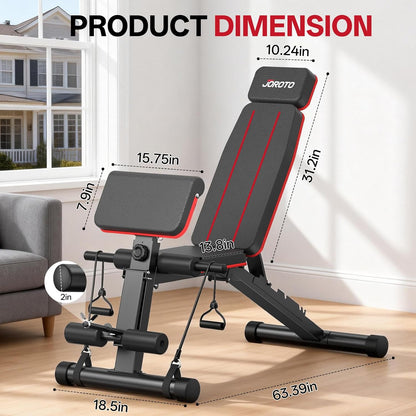 JOROTO Adjustable Weight Bench