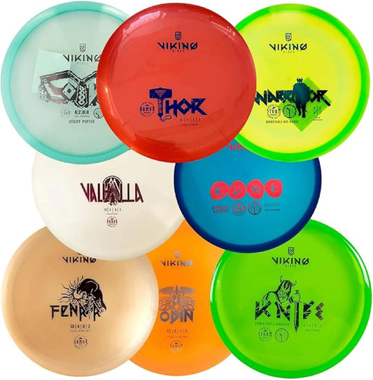 Viking Discs Competition Disc Golf Set - 8 Disc Golf Discs for Any Distance