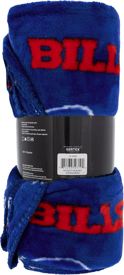 NFL Coral Fleece Travel Throw Blanket – Official Team Logo
