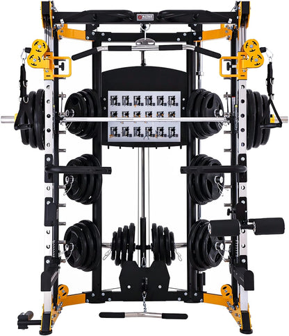 Altas Strength 3059 Smith Machine Home Gym with 1000 lb Capacity and Cables